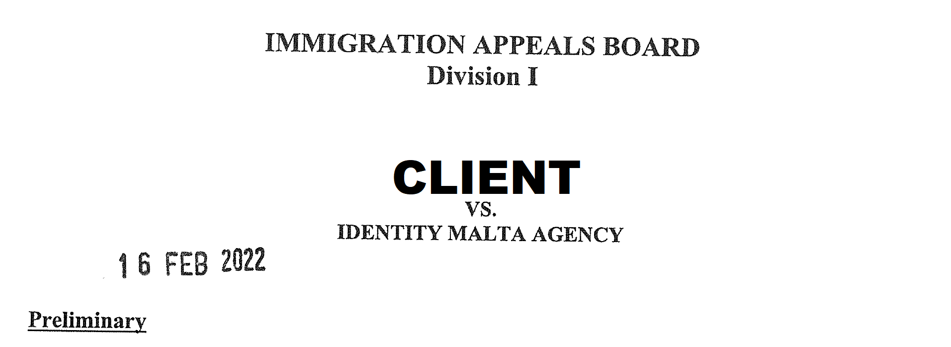 Immigration lawyer Malta