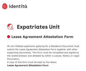 Lease Agreement Attestation Form)